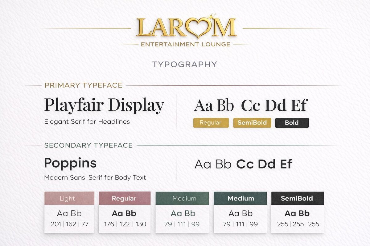 LAR♡M typography system
